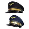 Costume Prop Pilot Hat Airline Theme Men Uniforms Air Force Cap Navy Marine Fancy Dress Uniform Pilot Cap Party Cosplay