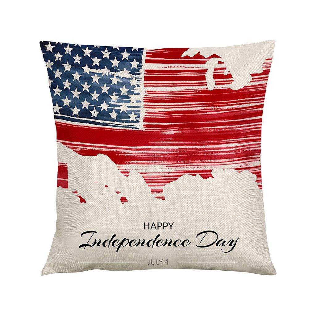 18 IN Independence Day Pillow Memorial Day Patriotic Pillowcase Decoration Independence Day Decorative Pillow