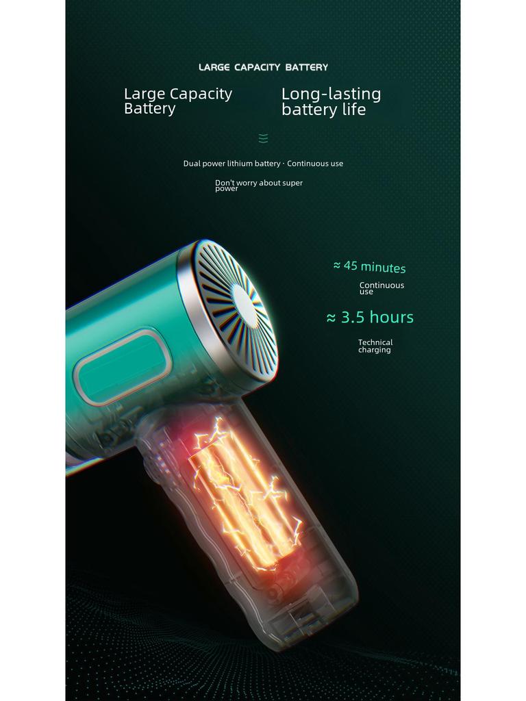 Wireless Portable Handheld Car Vacuum Cleaner with High Suction - Small Mini Dust Blower for Home Use