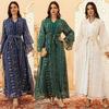 Middle East Robe Mesh Embroidery Dress Two-piece Set Embroidered Dress Two-Piece Set