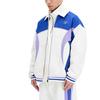 Li Ning Reignite Serisi Renk Bloklu Fermuarlı Yaka Uzun Kollu Pamuklu Ceket Unisex Ceket Kirli Beyaz Mor Mavi AJMU045-2