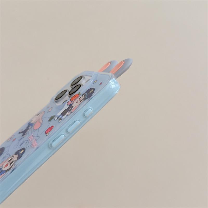 3D Cartoon Ears iPhone Case for Judy & Nick - Compatible with iPhone 17, 16 Pro Max, 15, 14