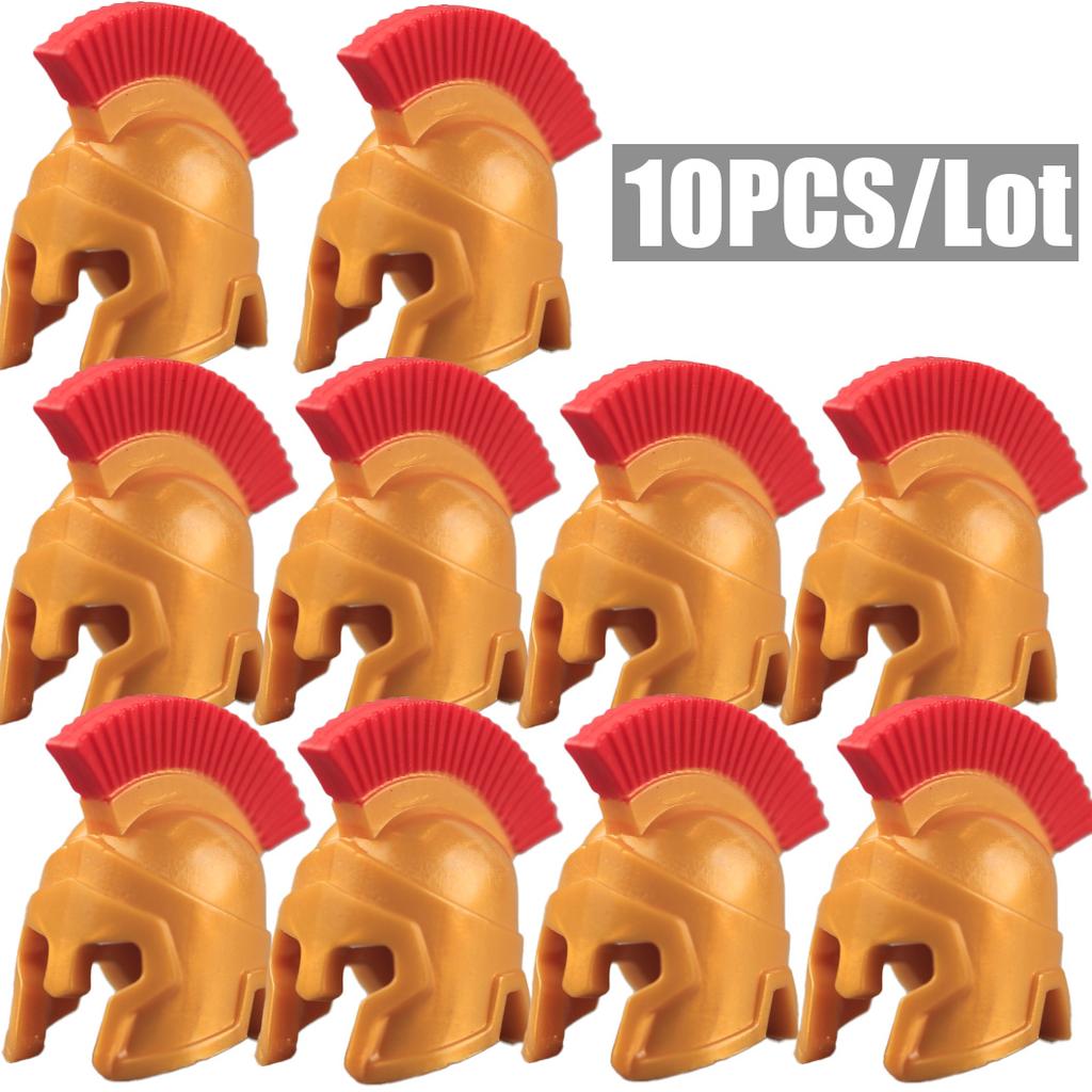 MOC Medieval Knights Helmets Building Blocks Kit Soldiers Army Accessories Bricks Toys Boys Gift