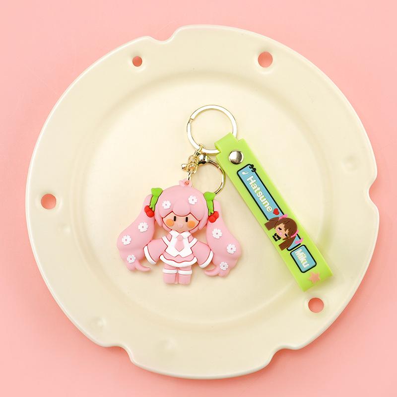 Cartoon Hatsune Miku Key Chain Pendant Cute Bag Pendant Car Key Chain Small Gift