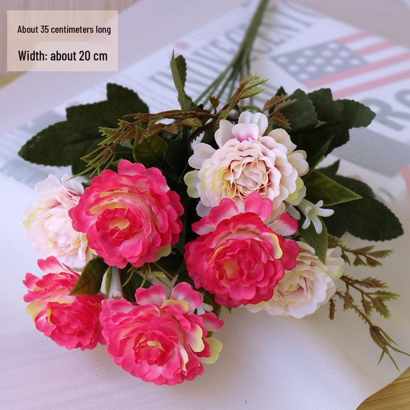 Silk Rose Flower Bouquet: Artificial Flowers for Dining, Bedroom, Living Room Decor and Creative Ornament Figurines.