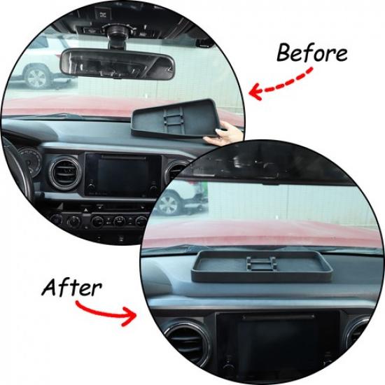 Car Front Dashboard Storage Box Tray Trim For Toyota Tacoma 2016-