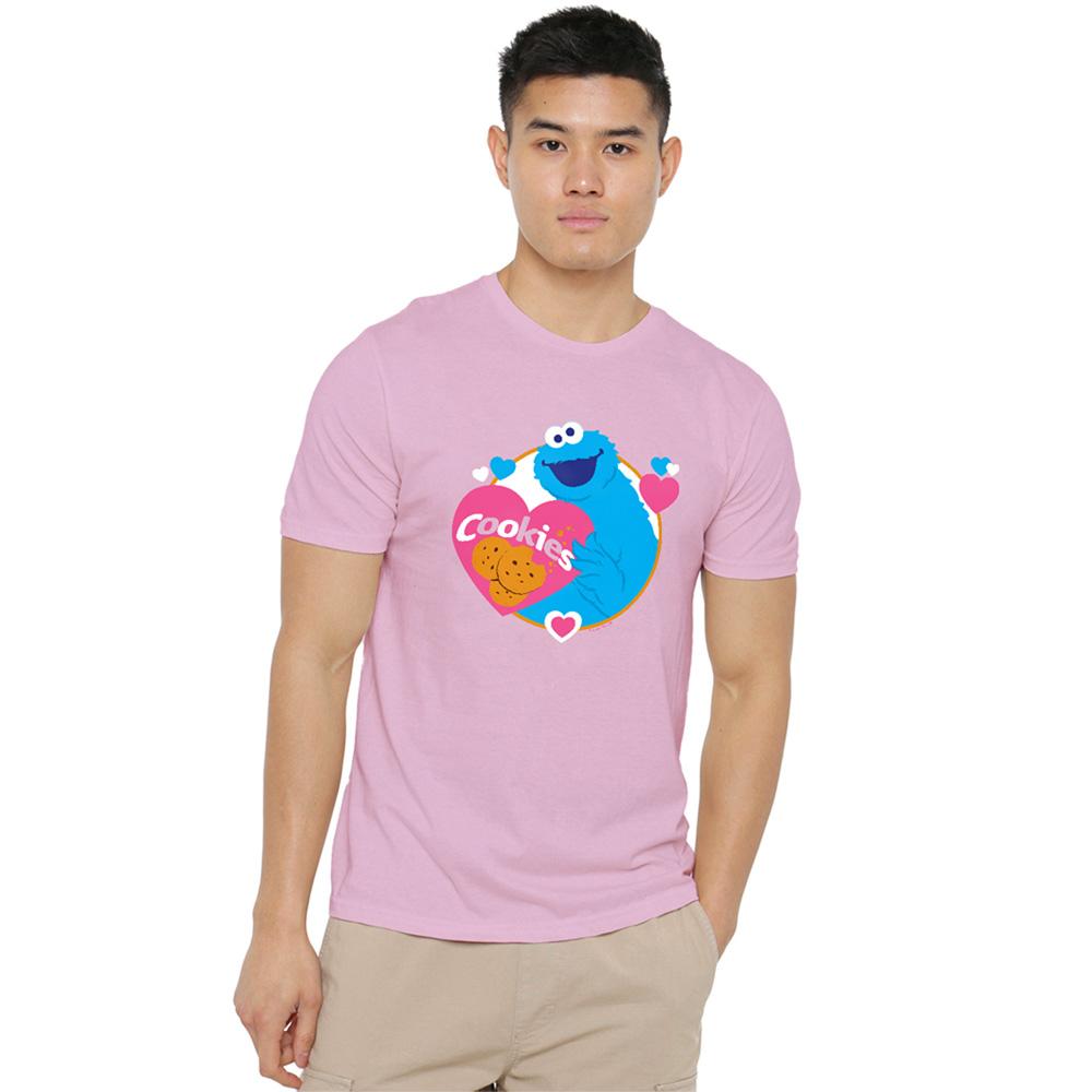 Sesame Street Unisex Adult Love Cookie T-Shirt