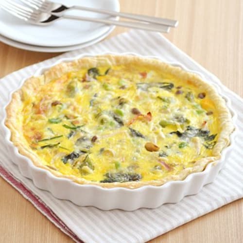 East White Round Pie Plate, 10 inch, 25.8 cm