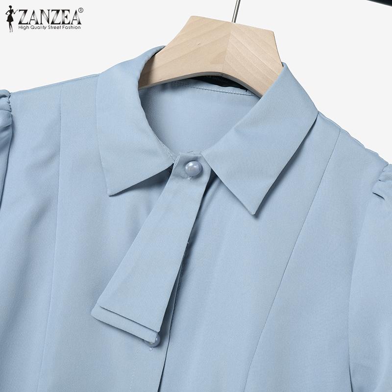 ZANZEA Women Short Sleeve Blouse and Skirts Casual Two Piece Suit Sets