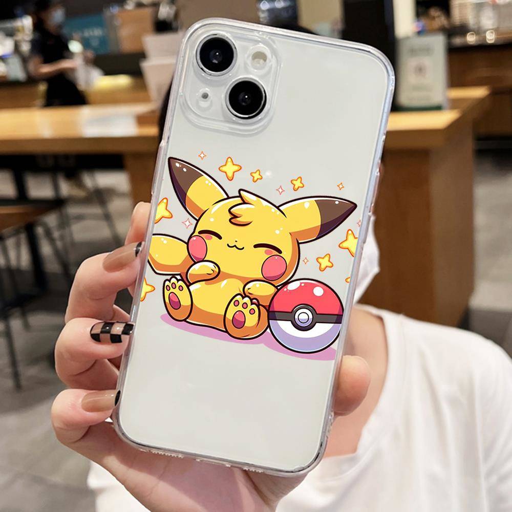 E-54 Θήκη Pokemon Pikachu για iPhone 7 8 11 12 13 14 15 16 Pro Max Plus Mini Xiaomi Redmi A3 9A 9C 10A 10C 13C Note 9 11 Realme Narzo C30 C55