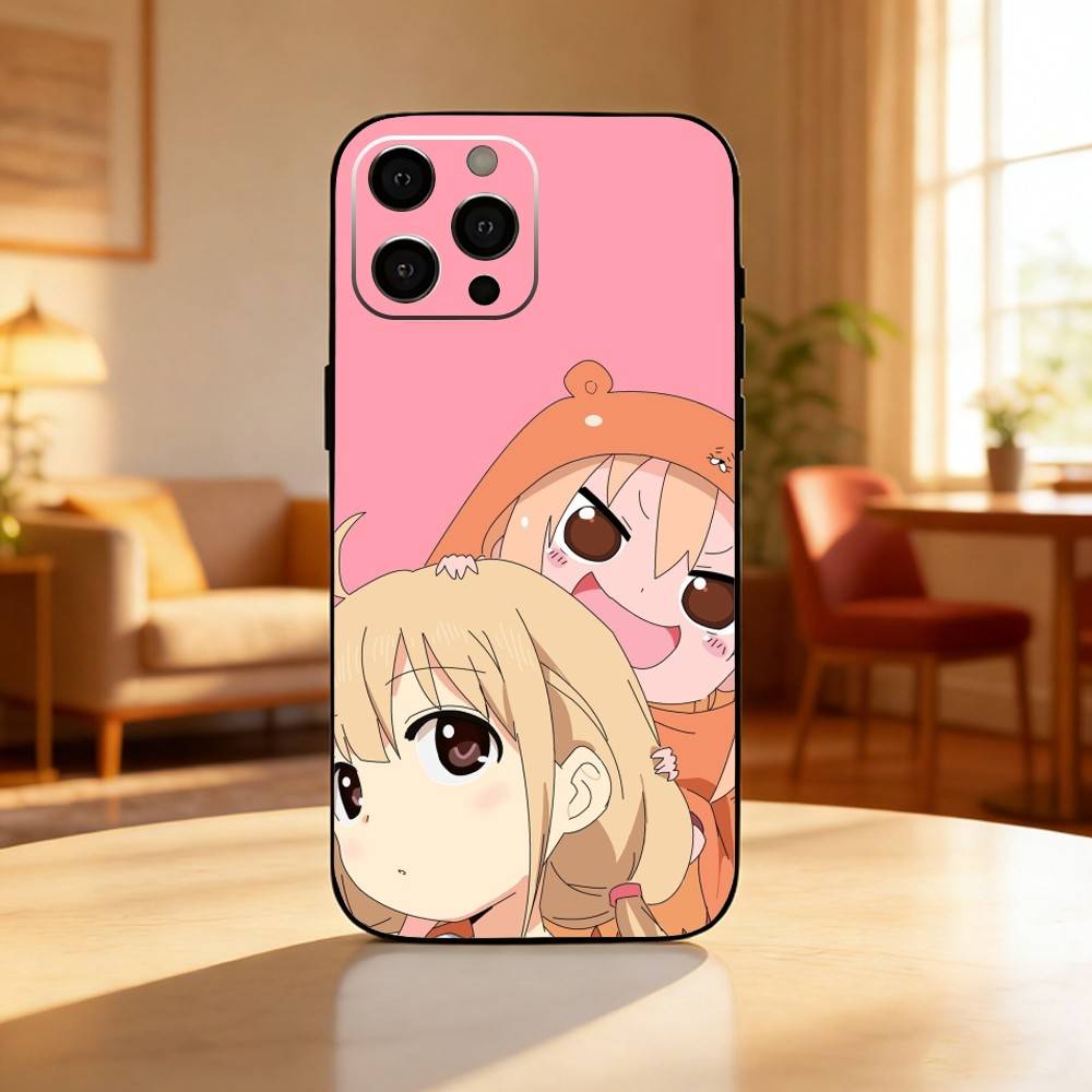 H-Himouto Umaru ChanS Phone Case For iPhone17,16,15,14,13,12 Plus,Max Soft Silicone Black Cover iPhone15