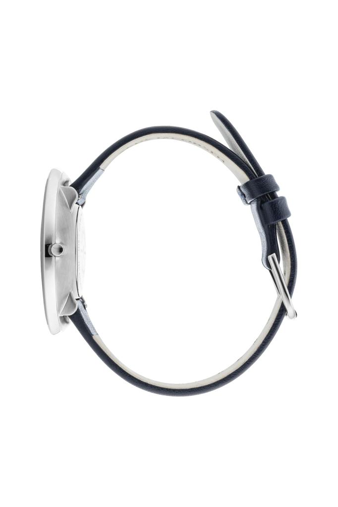 ARNE JACOBSEN CITYHALL 53206-2004SP 40mm Watch, Nordic Design, Water Resistant (Quiet Design with No Second Hand), Oxford Blue Leather Strap