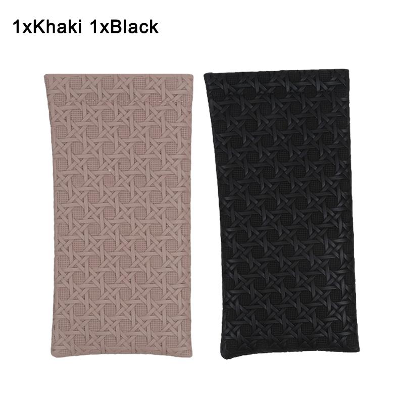Minimalist Elegant Trendy Glasses Pouch Woven Texture Portable Sunglasses Storage Box Durable Lipstick Headphone Bag