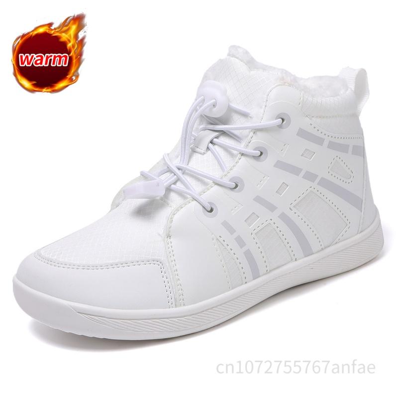 

Boys Girls Snow Boots Waterproof Winter Shoes Kids Barefoot Shoes Winter Wide Toe Sneakers Warm Snow Boots Lightweight Non-slip 28