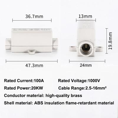 High Power High Power Splitter T-type No Disconnection Quick Terminal Block Small Wiring Connector Electrical
