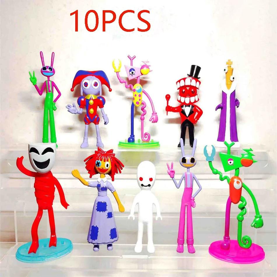 8Pcs/Set The Amazing Digital Circus Anime Figure Ragatha/Jax/Pomni Action Figure PVC Collection Model Doll Toys Room Decoration