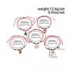 SHIXIN Cute Christmas Series Tree Snowflake Snowman Pendant Bracelet Set Women Adjustable Crystal Bead Chain Rope Chain Bracelet