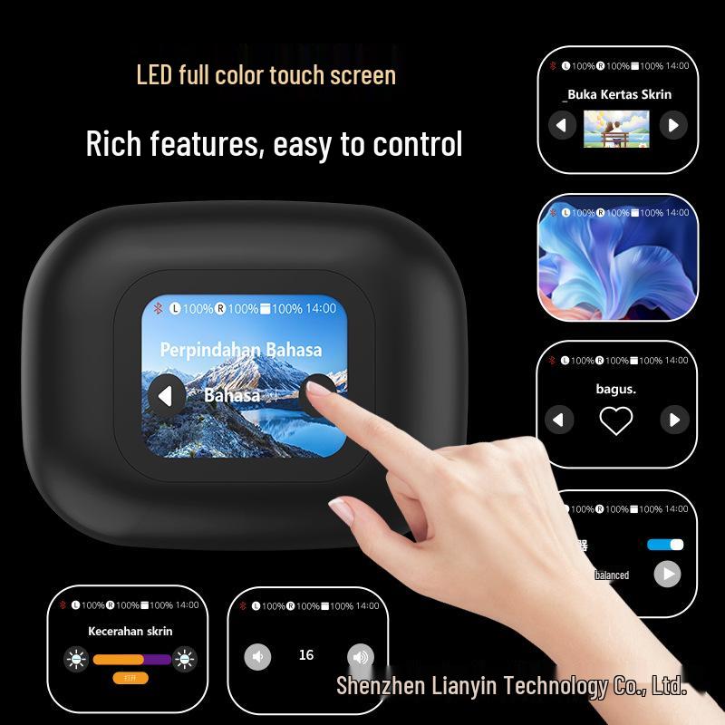 AI Smart Translator Earbuds A16mini with Color Screen - Compatible with Lenovo