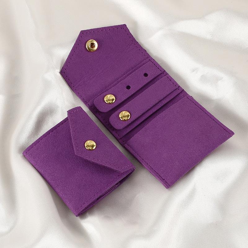 Creative Microfiber Jewelry Makeup Bag – Portable, Foldable Storage for Earrings, Necklaces, and Rings