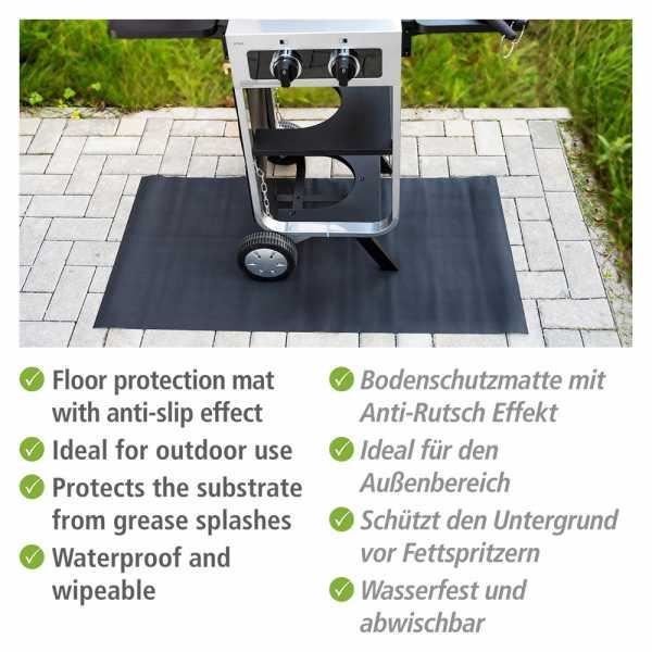 Tapis anti-projections - wenko - noir - antidérapant - étanche - idéal barbecue