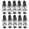 Neewer 20pcs 3-Pin XLR Solder Type Connectors, 10 Male and 10 Female Plug Cable Connectors, Microphone Audio Sockets, Zinc Alloy, High Conductivity, U
