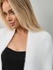 Women's White Imitation Mink Knit Cardigan Coat - Fluffy, Loose, Long, Perfect for Autumn and Winter