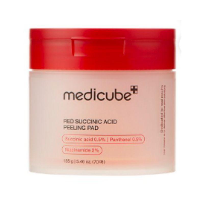 Medicube Red Succinic Acid Exfoliating Peeling Pads Korean K-Beauty Acne Care Toner Pads for Pore & Dead Skin Removal 70 Pads 155g