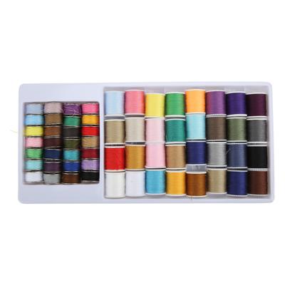 Set Filo da Cucito 60 Rocchetti Multicolore Pratico Set Filo da Cucito in Poliestere con Bobina Riutilizzabile