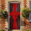 Large Size Christmas Front Door Bow Red Christmas Home Decoration Cabinet Bow  Fireplace