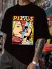 PIXIES Band Graphic T-shirt - Punk Rock Vintage Magazine Design Tee with Red Lips - Black Music Shirt for Concerts