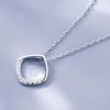 Women's Accessories Square Half Cubic Necklace