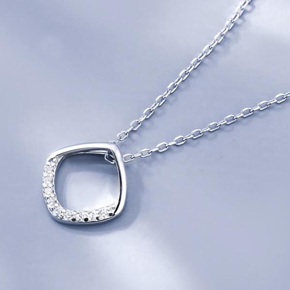 Women's Accessories Square Half Cubic Necklace