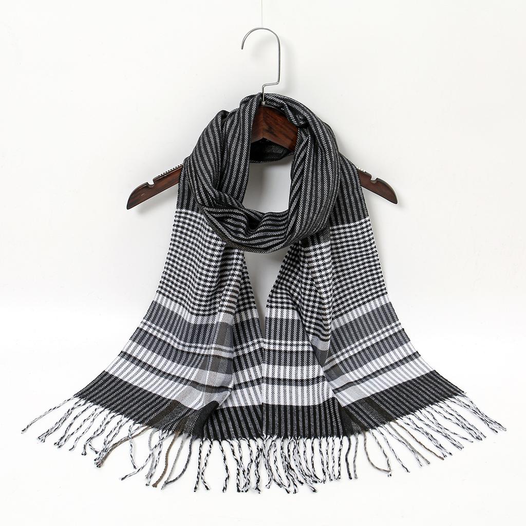 Luxury Brand Women Cashmere Scarves Lady Winter Warm Soft Pashmina Shawls Wraps Female Plaid Knitted Long Scarf For Women
