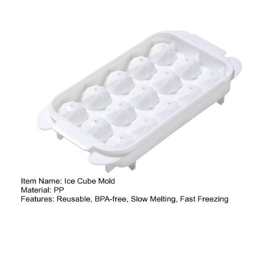 Large Ice Tray Fast Freezing Spherical Ice Balls Molds with Sealed Lid No Odor Slow Melting Clear Ice Sphere Maker for Whiskey
