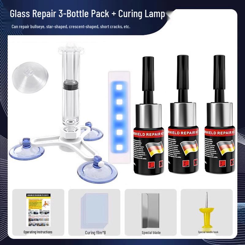 Windshield Repair Liquid for Cracks, Fissures & Scratches - Traceless Damage Restorer