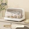 Baby Bottle Drying Rack with Cover 360-Degree Sealing Kitchen Cabinet Organizer Bottle Holder for Valves Straws Nipples Space-Saving Countertop Dryer