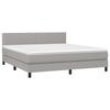 Maison Exclusive - Sommier à lattes de lit et matelas et LED Gris clair 180x200 cm