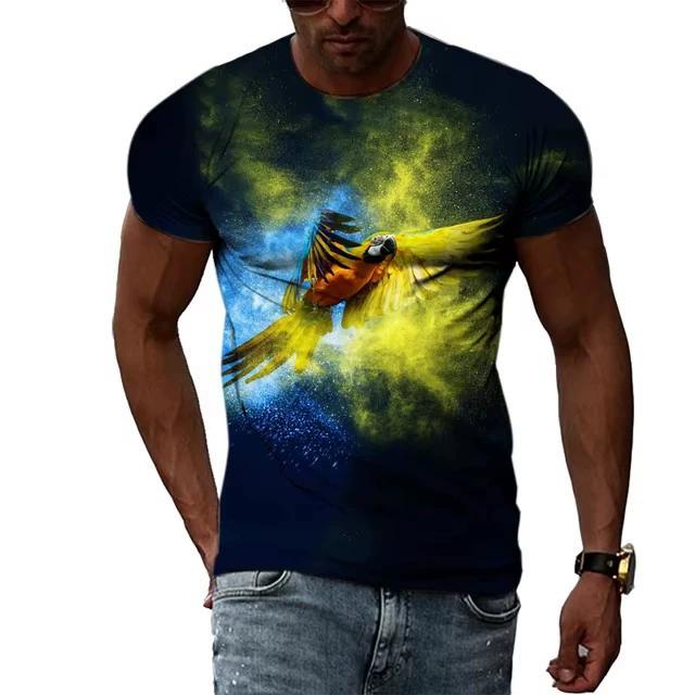 3D Digital Printing T-Shirt Teen Men's Short Sleeve Top Versatile Breathable