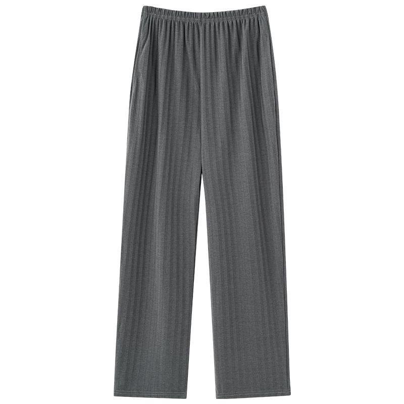 Men's Cotton Pajama Pants: Comfortable, Thin, Korean-Style, Loose-Fit for Spring, Autumn, and Winter.