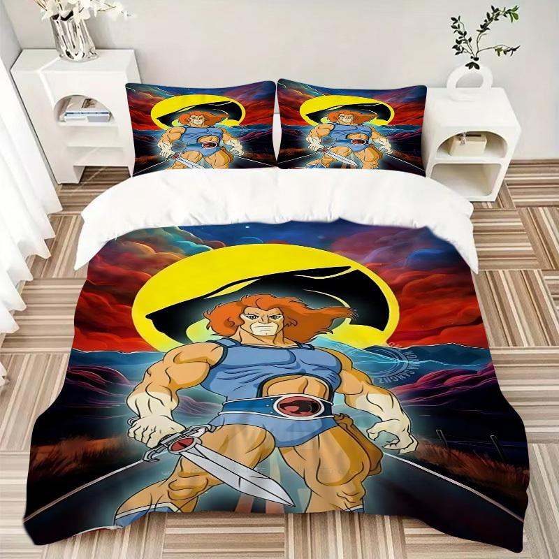 3pcs Thundercats Duvet Cover Set, Includes 1 Duvet Cover and 1/2 Pillowcases (No Insert) yy251104205