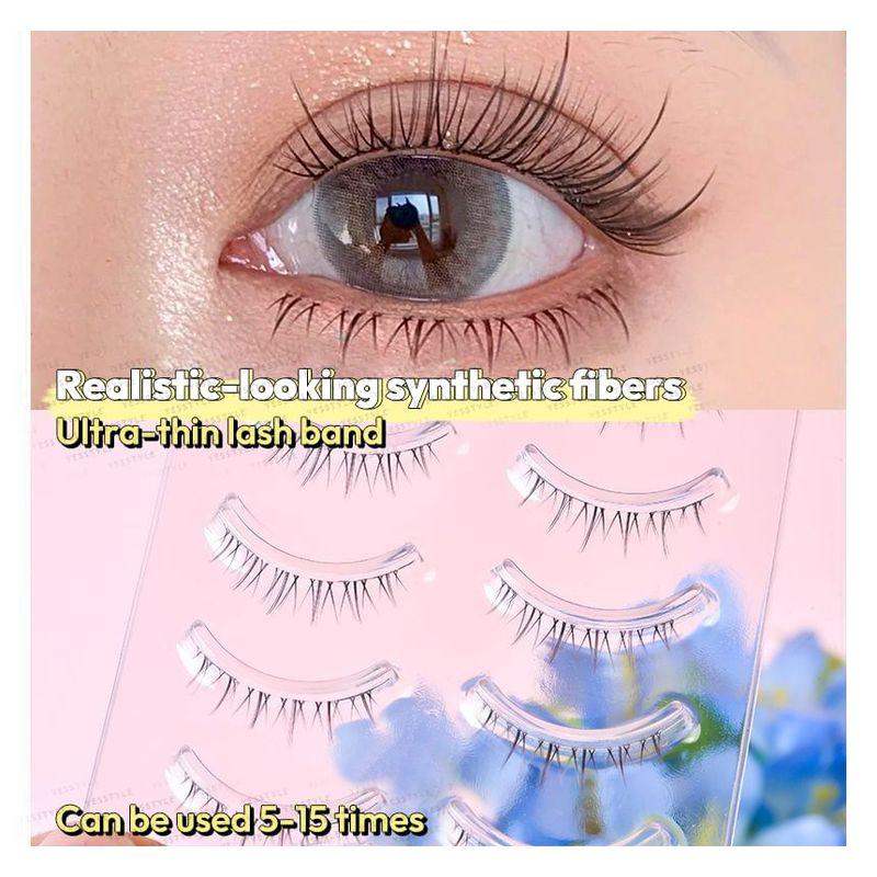 Mogugu - Set mit 5 Paar: Natürliche, zarte künstliche Wimpern