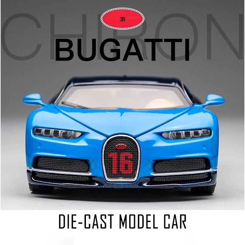 1/32 Bugatti Chiron Sports Car Metal Toy Alloy Car Diecasts & Toy Vehicles Car Model Sound and Light Model Car Toys for Children