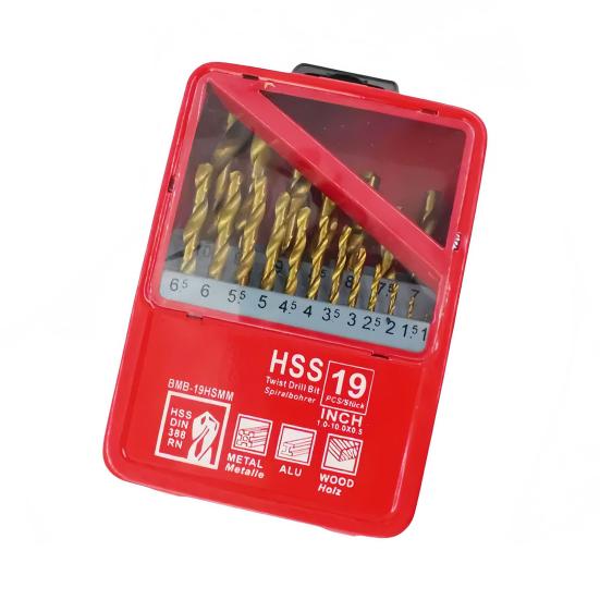 Bohrer-Set Rostfrei Korrosionsbeständig Titanbeschichtung Weit verbreitet Hochbelastbar Spiralbohrer