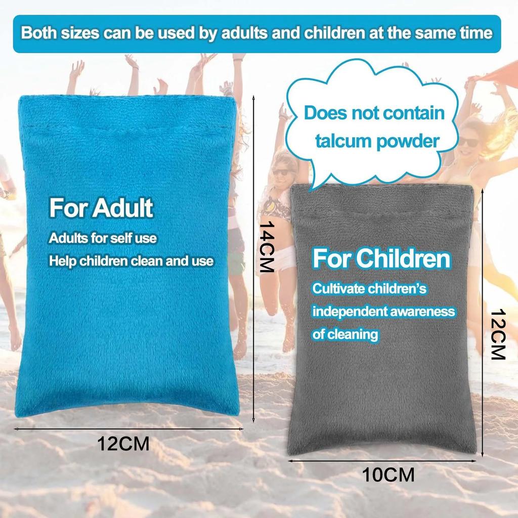 5PCS Sand Remover for Beach Beach Sandbag Powder Bag Sand Removal Brush  Sand Remover Brush Beach Vacation Camping Essentials