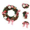 Artificial Christmas Wreath Door Garland Ornament Xmas for Porch Farmhouse