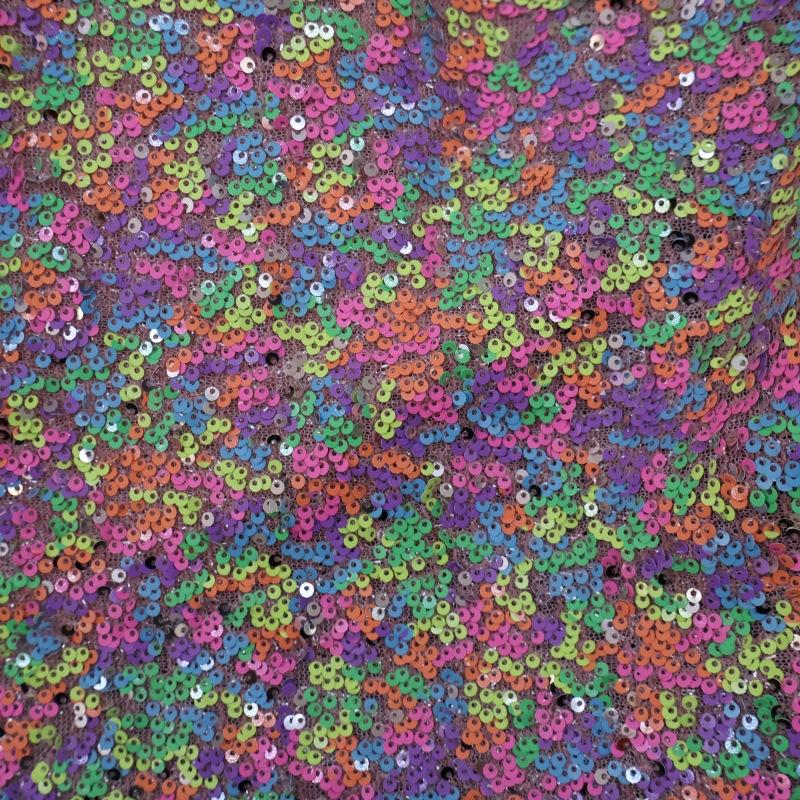 Sparkly Sequin Fabric Opaque Glitter Material for Wedding Stage Backdrop Decor Party Performance Costume DIY Sewing 1/3Yard