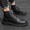 2025 Autumn New Leather Boots Men's Versatile Boots Retro Trend Versatile Tooling Boots Casual Martin Shoes Men's Foreign Trade