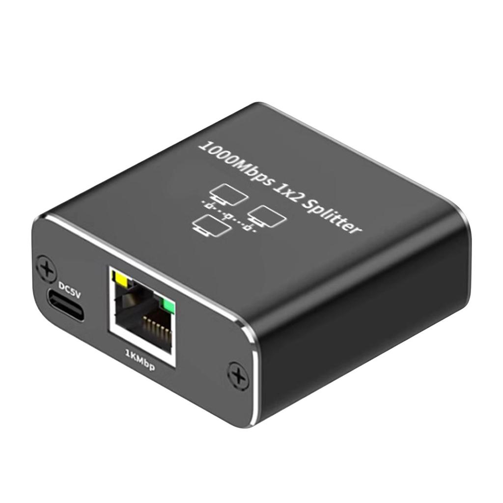 Ethernet Splitter 1 To 2 High Speed 1000Mbps Ethernet Splitter 2 Devices Simultaneous Networking RJ45 Splitter Adapter