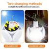 Portable Solar Camping Lantern LED Rechargeable Hanging Tent Lamp, Foldable Football Bulb with Hook Emergency Light for Outdoor Hiking Fishing