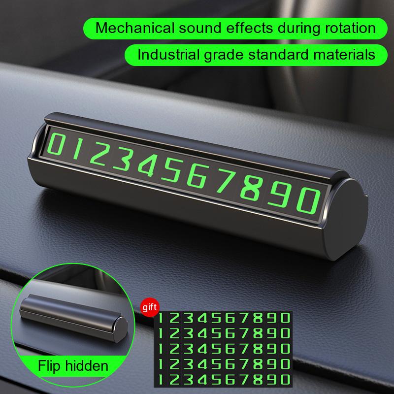 

1Pcs Car Temporary Parking Card Phone Number Card Plate Flip Hidden Telephone Number Car Park Stop Automobile Accessories